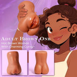 Brown Realistic Male Masturbator with 3D Deep Textured Vagina and Tight Anus for Men's Pleasure