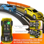 Slot Car Race Track Sets With 4 Slot Cars, Led 360°Dual Race Circular Overpass Track, Battery Or Electric Car Race Tracks, Birthday Toys For Boys Kids Age 4-7 8-13