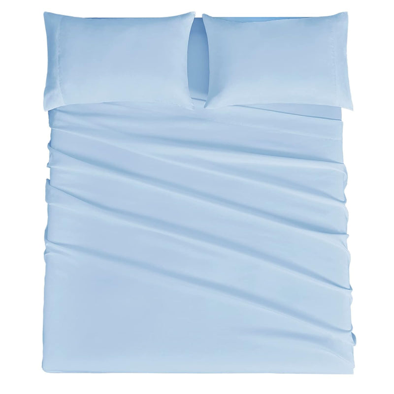 Full Size Sheet Sets - 15 Inches Deep Pocket Bed Sheets & Pillowcase Sets - 18