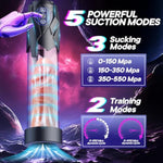 Electric Penis Pump Sex Toys For Men - Automatic Vacuum Dick Pump Male Sex Toys Penis Extender With 3 Powerful Sucking And 2 Training Modes And 3 Penis Ring, Adult Toys For Dick Enlarger Erection