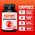 Horny Goat Weed For Men And Women - [Maximum Strength 1590Mg] - Maca, Ginseng, L-Arginine, Tribulus - Premium Hornygoatweed - Icariin Epimedium - 3Rd Party Tested - Usa Made - 60 Count