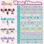 24 Pack Beading Bracelet Wands for Kids, 18 Styles, Classroom Prizes Ages 4+