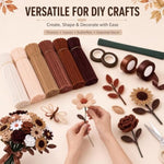 624 Pcs Boho Pipe Cleaner Flower Kit with Floral Wire, Tape & Ribbon