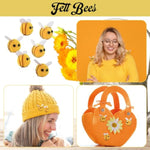 30 Pcs Wool Felt Bees, Cute Plush Bee Embellishments for DIY Crafts