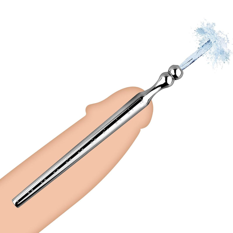Hollow Urethral Plug For Man, Stainless Steel Sound Urethral Dilator With Insert Scale,Urethral Stretcher, Cock Plug Training Urethra Sound Sex Toys For Men (M)
