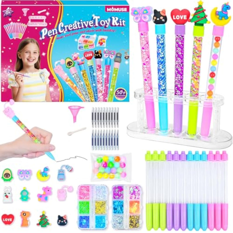 DIY Pen Making Kit for Kids Girls 6-12, Pen Creator Studio Craft Kit