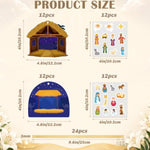 24 Sets Christmas Nativity Scene Craft Kit with Stickers & Suncatchers