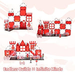 Fire Station Magnetic Tiles, Stem Building Set With Fire Truck, Preschool Learning Firefighter Toy For Ages 3-5,5-8,Birthday Gift For Boys & Girls(48Pcs)
