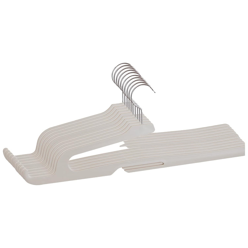 Flexible Resin Clothes Pants Hangers With Hooks - Non Slip Heavy Duty Space Savi