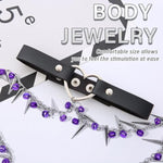 Neck Choker Collar Chain With Nipple Clamps For Pulling Adjustable Breast Clips With Bells Pendant Non Piercing Nipple Clips Stimulator Sex Toys For Women Pleasure