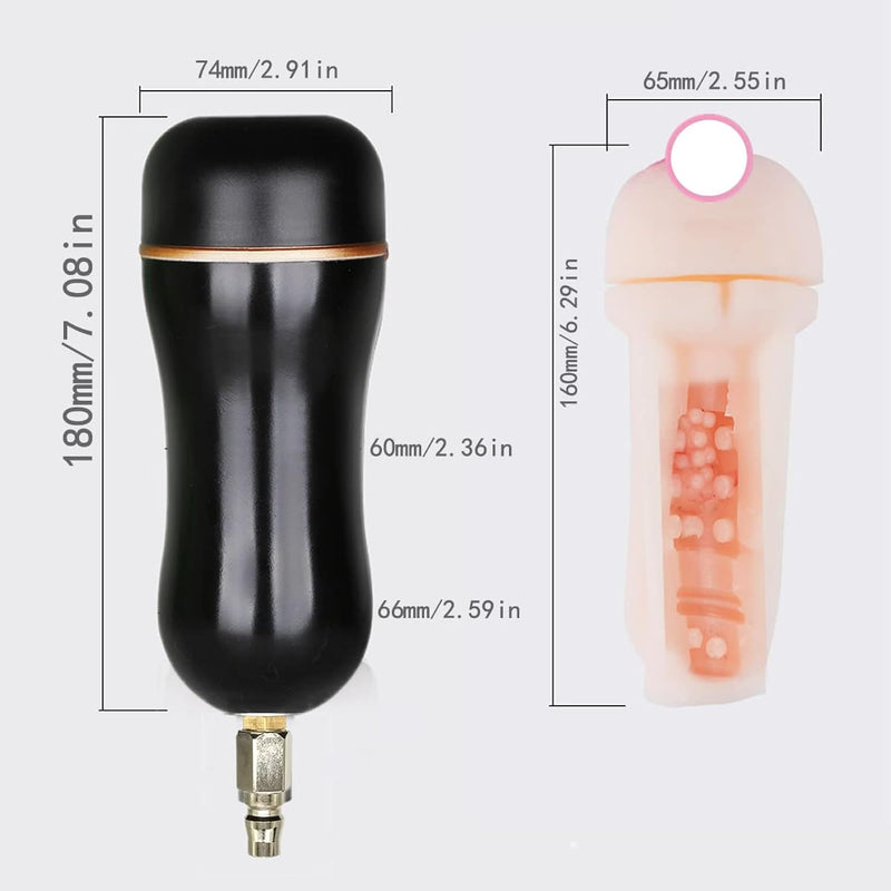 Male Masturbators Cup With Vac-U-Lock Connector Sex Machine Auto Thrusting Pocket Pussy Male Stroker Realistic Vagina Adult Sex Toys For Man Masturbation