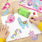 Diamond Gem Art Painting Kit for Kids Ages 8-12, 5 PCS, 4-8, Diamond Art Keychains