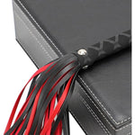 Bdsm Flogger Sex Whip Red Horse Whip, Sex Toy For Adult Play Sm Role Play Bedroom Spanking, Leather Flogger For Couples Fetish Men Women
