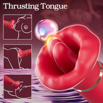 Women Vibrator Adults Sex Toys, Sexy Lip Clitoral Vibrator For Women With 10 Vibrating & Thrusting Tongue Motion, Nipple Clit Massager Sex Toys For Vaginal Anal Play, Couple Vibrator Sex Stimulator