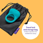 Ignite Vibrating Cock Ring - Stretchy Silicone Penis Ring - Beginner Friendly 20 Function Stimulator Couples Sex - Rechargeable - Waterproof - Turquoise