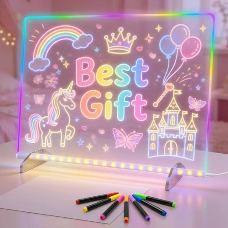 LED Drawing Board for Kids, Perfect Back to School Gift or Birthday Present for Girls