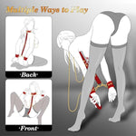 Bdsm Adult Sex Toys For Couples - Premium Leather Neck To Wrist Kit With Handcuffs, Collar & Traction Chain With Soft Faux Fur, Nipple Clamps | Universal Size Bondage Gear Accessories For Couple Kinky