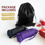 Bdsm Shibari Sex Bondage Restraint Rope - Soft Tie-Ups For Women, Long Restraining Multipurpose Sex Restraints, Adult Sex Toys For Women, Men & Couples (Black Purple)