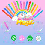 32 Pcs Mini Unicorn Bubble Wands for Kids, Party Favors & Goodie Bag Stuffers