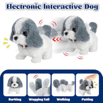 Robot Dog Toy For Kids,Electronic Pet Puppy W/Walking&Barking,Pet Care Pretend Play Set,Interactive Plush Stuffed Toys With Backpack, For Boys,Girls,Toddlers