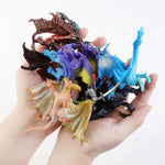 Liberty Imports 12 Pack: Medieval Knights & Fantasy Dragons Figurines Set - Mythical Creatures with Knights, Dragons, Wyvern, Griffin, and More - Mini Toy Figures for Kids