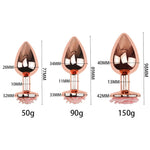 Sm Metal Anal Trainer Adult Sex Toy Anal Toy Anal Plug with Sexy Base Unisex Sex Toy Stimulator Couple Prostate Massage Colorful 3 Pcs