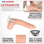 10 Inch Realistic ULTRASKYN Dildo by Dan Damage - F-Machine & Harness Compatible