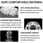 Acrylic Glass Hollow Tunnel Butt Play Anal Plug Set, Clear Small Large Big But Trainer Anus Plug Stretcher Kits For Men And Women, Adult Sex Gay Lesbian Toys For Couple Beginner(3 Pics)