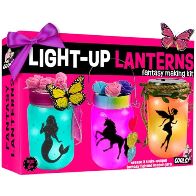Light-up Unicorn Fairy & Mermaid Lanterns Craft Kit - Christmas Gifts for 8-12 Year Old Girls