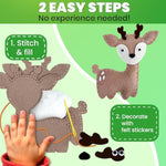 Kids Sewing Kit for Beginners Ages 4-8, 12 DIY Crafts for Children