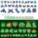 Magnetic Pyramid Glow Puzzle, 12 Pcs with 243 Magnets, STEM Building Toy