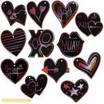 Valentine's Day 48 Scratch Art Ornament Cards with 24 Sticks