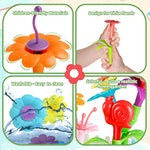 Flower Garden Building Toys For Toddler Girls - Stem Toys For 3 4 5 6 Year Old Kids Preschool Learning Activities, Educational Floral Gardening Stacking Toy Set, Birthday Gifts For Girls Age 3-6