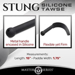 Stung Dual Tip Silicone Tawse Bdsm Paddle. Spanking Paddle Tool, Flogger Sex Whips And Sex Bondage Toys For Adult Women, Men And Couples. 15 Inches Long, Black