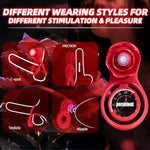 Sex Toys Silicone Vibrating Penis Ring - Female Clitoral Sex Stimulator With 7 Adjustable Modes To Enhance Erection And Increase Female Sexual Pleasure, Couples Pleasure Vibrating Ring