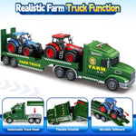 Toddler Boy Toys, Extra Large Farm Truck With Tractors, 3 In 1 Vehicle Car Truck Toys With Lights Sounds, 3 4 5 6 7 Year Old Boy 25" Car Birthday Gifts