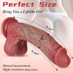 9.44" Ultra Realistic Dildo – Big Thick Silicone Dildo with More Lifelike Veiny Texture and Strong Suction Cup for Hands-Free G Spot and Anal Play, Female Adult Toys, Sex Toys for Women, Men, Couples