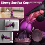 9" Thick Horse Huge Monster Dildo, Big Knot Fantasy Dragon Dildo Anal Sex Toys With Strong Suction Cup, Giant Dog Knotted Alien Silicone Animal Wolf Adult Toy For Gay Women Men