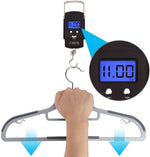 Plastic Clothes Hangers, Upgraded Rubber Stripe Non-Slip Coat Hangers,50 Pack Dry Wet Trousers Pants Hangers,Space Saving,heavyduty Gray