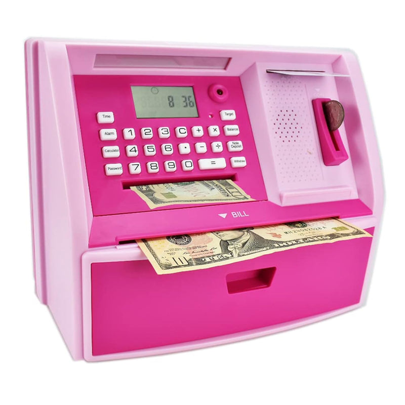 Atm Savings Bank With Debit Card, Electronic Piggy Bank For Real Money, Coin R