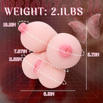 Mini Sex Doll Male Masturbator With 3 Real 3D Channels, Portable Adult Sex Doll With Penetrable Big Nipples, Small Female Torso Love Doll With Realistic Pocket Pussy For Men Masturbation
