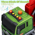 Boy Truck Toys, 3 4 5 6 Years Old Farm Truck Vehicle, Timber Toy With Loading Crane & Lights & Sounds, 3 4 5 6 Kids Toddles Birthday For Boys Girls
