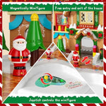 Christmas Gingerbread House Building Set With Magnetic Base, Magnetic Santa Claus Interactive Christmas Tree With Music And Snowmen Building Block Toy Holiday Train Gift For Kids Or Adults