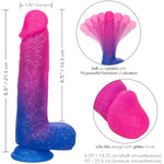 Naughty Bits Ombre Hombre Xl Vibrating Dildo Vibrator - Se-4410-70-3 Pink