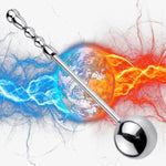 Stainless Steel Dildo Massage Wand,G-Spot Massage Dildo Stimulate Wand Fetish Plug Solid Metal Curved Dual Ended Masturbation Sex Toy Handheld Anal Probe Metal Anal Butt Plug For Men Women