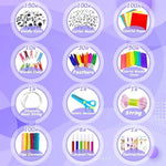 3000 Piece Kids Arts and Crafts Supplies Kit in 3 Layered Craft Box with Pipe Cleaners and More