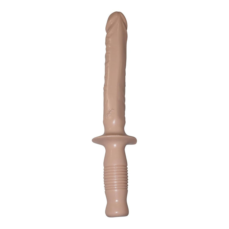 Classic - The Manhandler - 14.5 Inch - 9.5 Inch Usable Length - Dildo With Handle - White