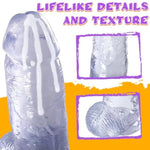 2.8'' Diameter Huge Thick Dildo, Big Dildos With Strong Suction Cup For Hands-Free, Giant Dildos For Vagina,Anal Play, Big Size Sex Toys For Advanced Players, Clear Dildo For Women Men,