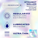 Durex Air Condoms Extra Thin, Transparent Natural Rubber Latex Condoms with Condoms, Ultra Fine, Ribbed, Dotted with Delay Lubricant, Durex Performax Intense Natural Rubber Latex Condoms