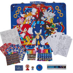 Sonic the Hedgehog Deluxe Art Activity Set with Carrying Tin and Art Supplies for Kids